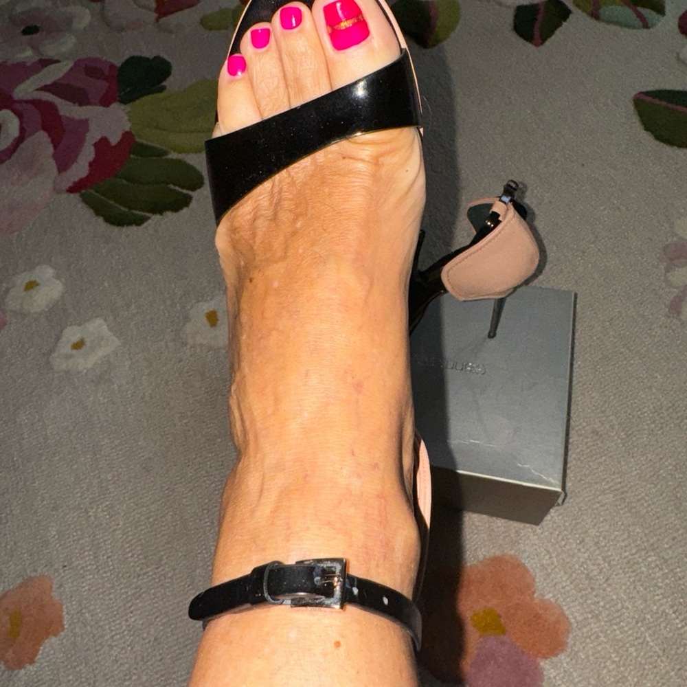 Gianmarco Lorenzi patent platform stiletto sandals 38.5 - Picture 10 of 17